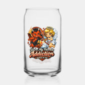 Cute Devil & Angel Valentine Day Love Design Blikvorm Glas (Voorkant)