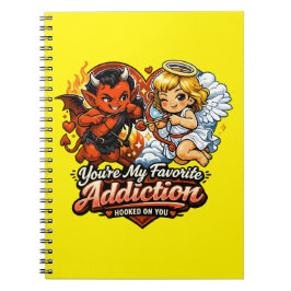 Cute Devil & Angel Valentine Day Love Design Notitieboek