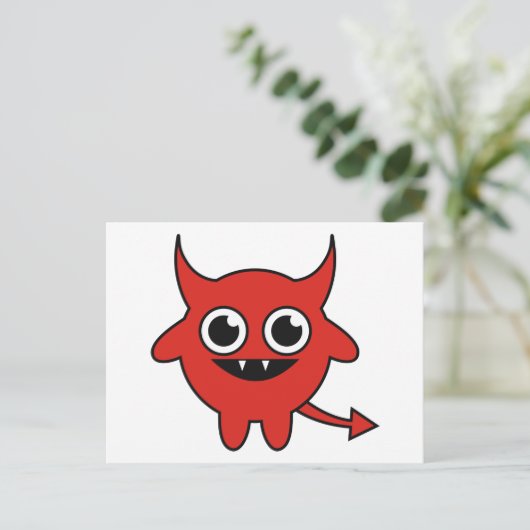 Cute Devil Briefkaart (Staand voorkant)