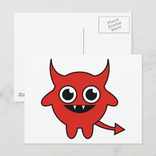 Cute Devil Briefkaart (Voorkant / Achterkant)