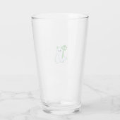 Cute Devil Ghost with Green Trident Glas (Achterkant)