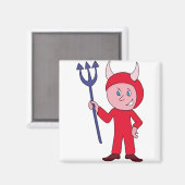 Cute Devil Halloween Costume Magneet (Voorkant / Achterkant)