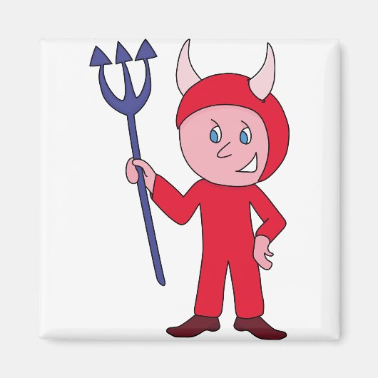 Cute Devil Halloween Costume Magneet (Voorkant)