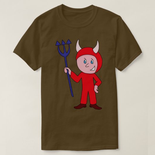 Cute Devil Halloween Costume T-shirt (Design voorkant)