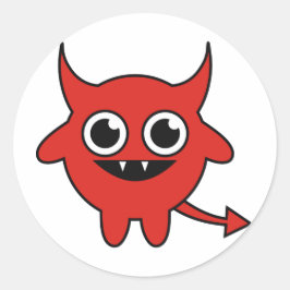 Cute Devil Ronde Sticker