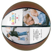 Cute "Deze papa behoort tot" Foto Collage Basketbal (Voorkant)