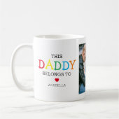 Cute "Deze papa behoort tot" Foto Collage Koffiemok (Links)