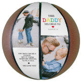 Cute "Deze papa is van" fotocollage Basketbal (Verticaal)