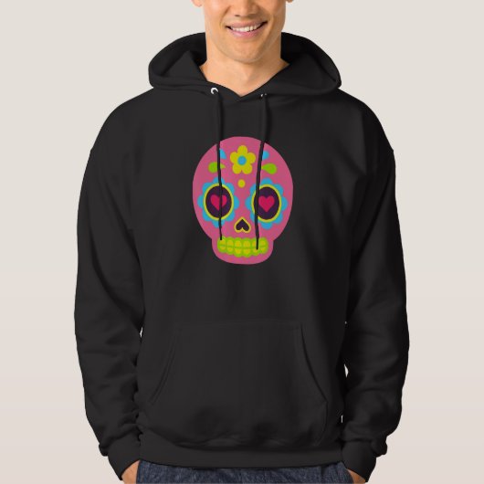 Cute Dia De Los Muertos Baby Sugar Skull Kids Todd Hoodie (Voorkant)