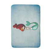 Cute Dia de Los Muertos Red Hair Mermaid Badmat (Voorkant Verticaal)