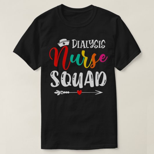 Cute Dialyse Neurse Squad Funny Neurses Matching T-shirt (Design voorkant)