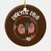 Cute Dialyse Nurse Kidney Art Transplant Tech Keramisch Ornament (Achterkant)