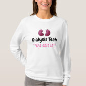 Cute Dialysis Tech Long Sleeve Kidney T-Shirt (Voorkant)