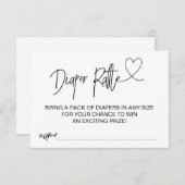 Cute Diaper Raffle Baby shower Game-kaarten Informatiekaartje (Voorkant / Achterkant)