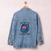 Cute “Did You Pack Your Brain Today?” Brain Pun Denim Jacket (Hangar)