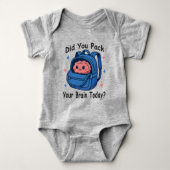 Cute “Did You Pack Your Brain Today?” Brain Pun Romper (Voorkant)