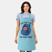 Cute “Did You Pack Your Brain Today?” Brain Pun Schort (Gedragen)