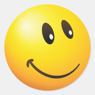 Cute die naar je kijkt Emoji Ronde Sticker