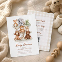 Cute dier baby shower alles-in-één uitnodiging