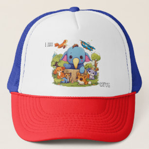 Cute dier cartoonillustratie ik ben schattig  trucker pet