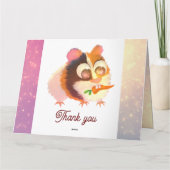 Cute dier cavia Vouw kaart met dankbetuiging (Achterkant)