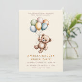 Cute dier thema feestje kaart (Staand voorkant)