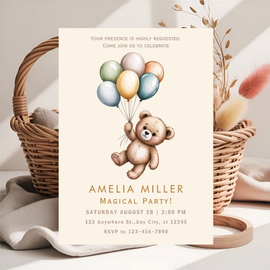 Cute dier thema feestje kaart