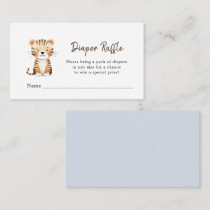 Cute Dieren Baby Jongen Shower Luier Raffle Informatiekaartje