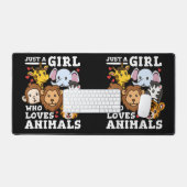 Cute Dieren in de Dierentuin Olifant & Giraffe Ill Bureaumat (Keyboard & Muis)