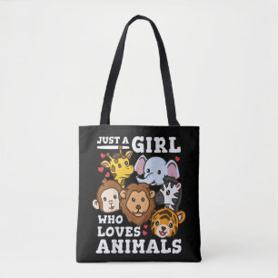 Cute Dieren in de Dierentuin Olifant & Giraffe Ill Tote Bag