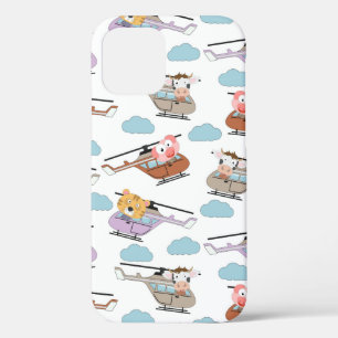 Cute Dieren In Helikopter Patroon Case-Mate iPhone Case