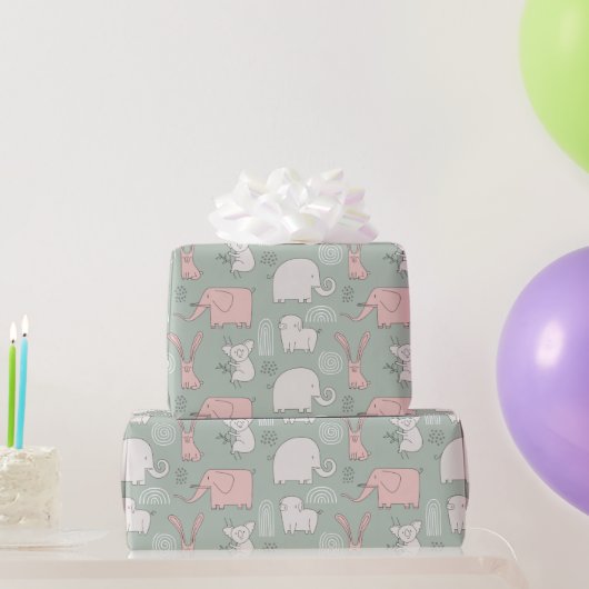 Cute Dieren Inpakpapier (Feestgeschenken)