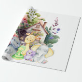 Cute Dieren Inpakpapier (Uitgerold)