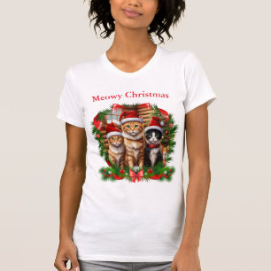 Cute Dieren Katten Kerst T-shirts