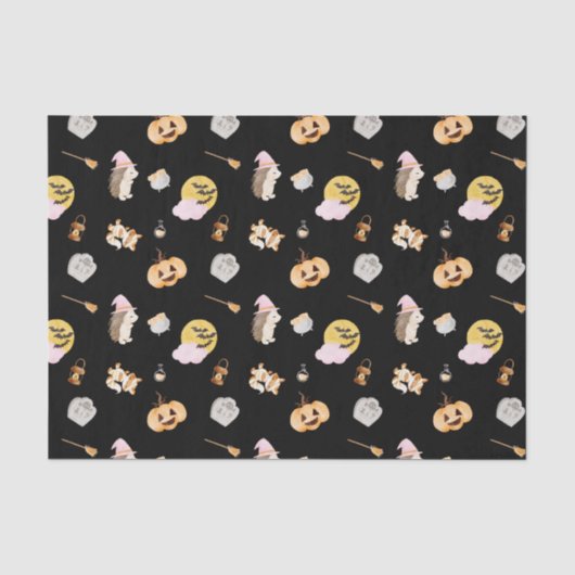 Cute Dieren Kinder Halloween Feestje Tissuepapier (Voorkant)