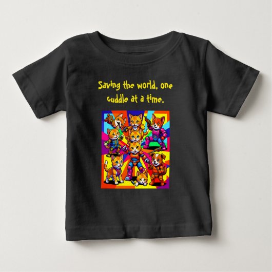 Cute Dieren Superhelden Peuter T-shirt (Voorkant)