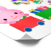 Cute Dieren Trein Poster (Hoek)
