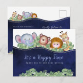 Cute dieren | Voor treinmachinethema foto Briefkaart (Voorkant / Achterkant)