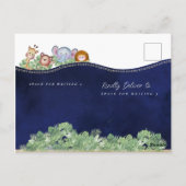 Cute dieren | Voor treinmachinethema foto Briefkaart (Achterkant)