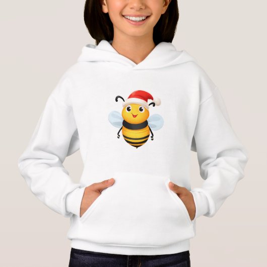 Cute dieren winter gele BEE Kerstman Kerstmis (Voorkant)