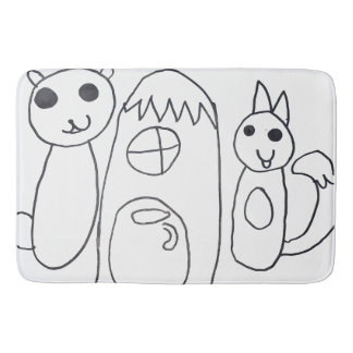 Cute Dieren Zwart Wit Kinderen Badmat
