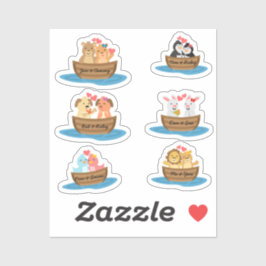 Cute Dierenkoppels Stickers