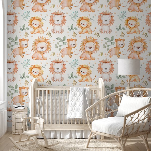 Cute dierensafari behang (Kinderen)
