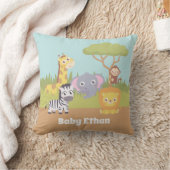 Cute dierentuin dieren babykamer decoratie kussen (Deken)