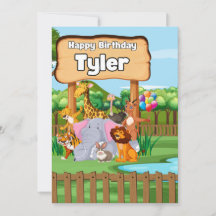 Cute Dierentuin Dieren Feestje voor Kinderen