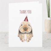 Cute Digitale Konijn Bedankkaart Kaart (Voorkant)