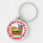 Cute Diner Food Sleutelhanger (Voorkant)