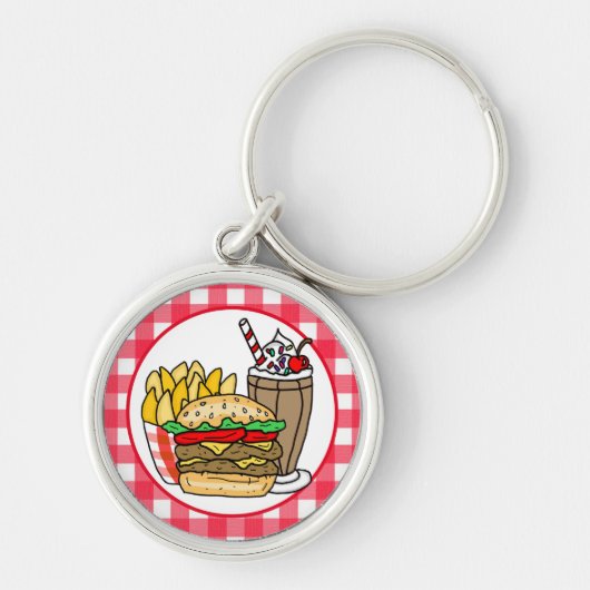Cute Diner Food Sleutelhanger (Voorkant)