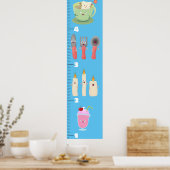 Cute dining table utilt cartoon growth chart poster (Keuken)