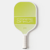 Cute Dink Pun Initialen Ombre Green Yellow Sports Pickleball Paddle (Achterkant)